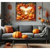 CSZPPQAF 5D Diamond Painting Kits for Adults, Autumn Pumpkin Maple
