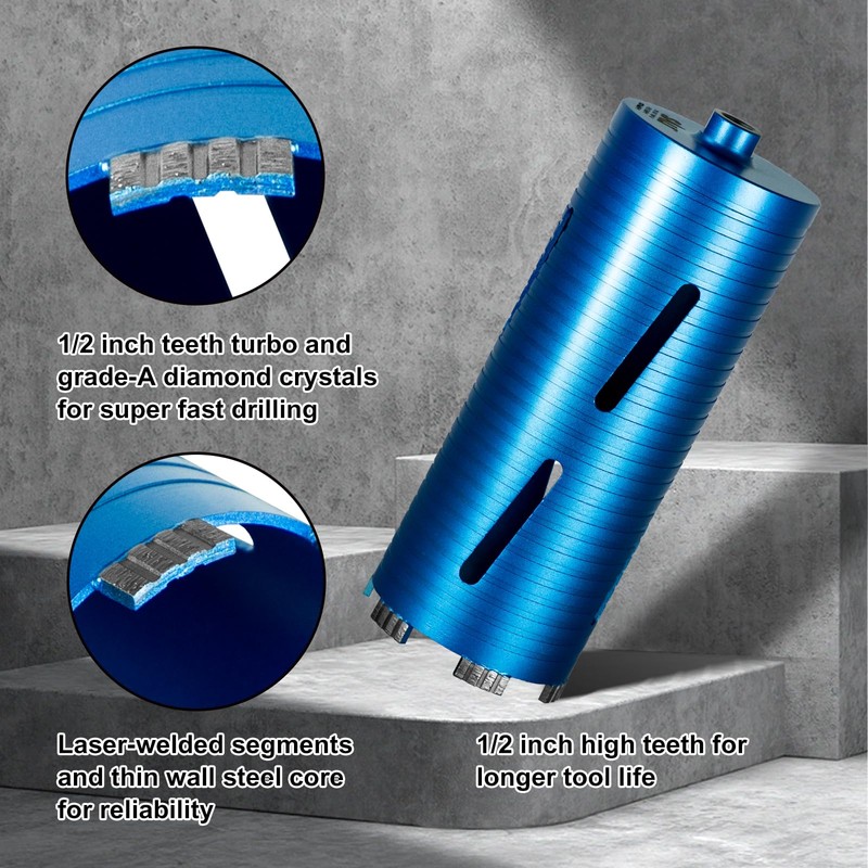 SALI Diamond Core Drill Bits 6 1/2" Diameter 10"/254mm Drilling
