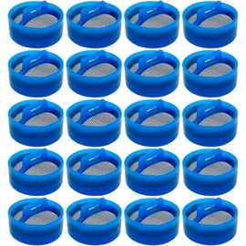 Wassereinlassventil-Filter-Set für Waschmaschine, feines Sieb, Ersatz für Maschineneinlassventil, Blau (20 mm), 20 Stück