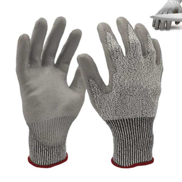 Jimkply 1 Paar schnittfeste Handschuhe, Schutzklasse 5, Lebensmittelecht, ideal für