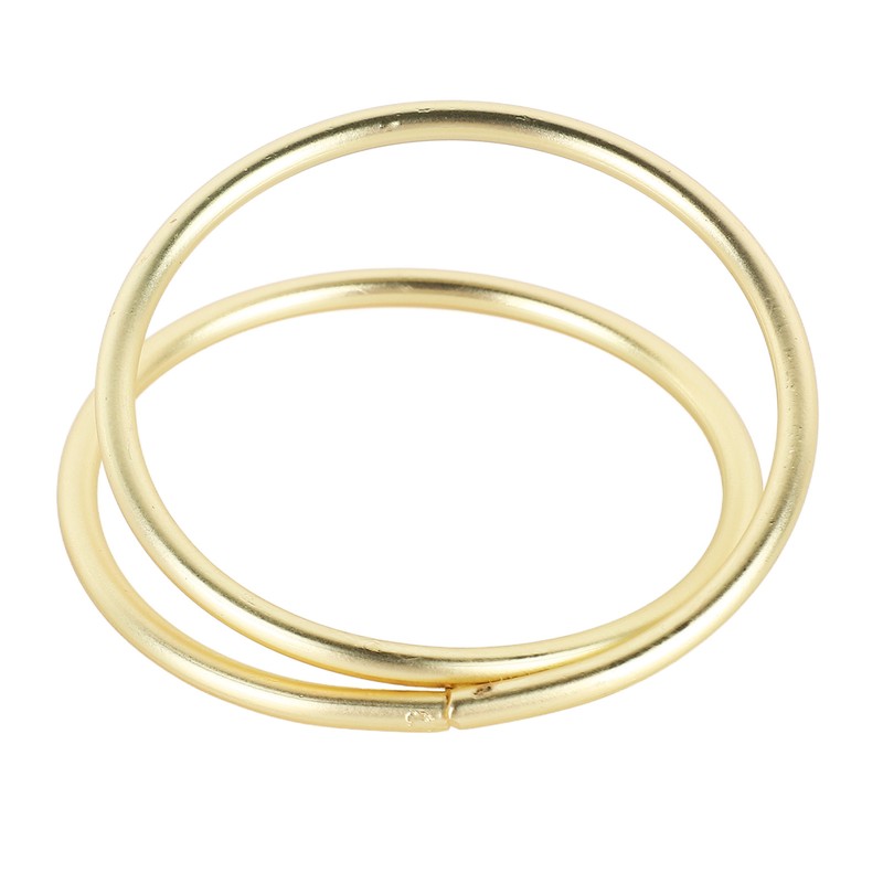 12pcs Spiral Napkin Rings Matte Gold Electroplating Prevent Fading Table