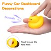 Wonuu Rubber Duck Car Decoration - Yellow Duck with Propeller,