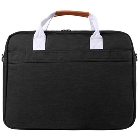 Professional 15 Inch Nylon Messenger Bag | Water-Resistant Laptop Shoulder Case Compatible with MacBook Pro 15, Dell XPS 15, HP Envy 15 | Black