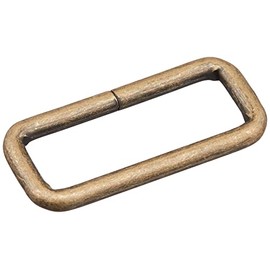 Ichinen Access Family Tool 56772 Square Can (Small Can), Inner Dimensions 1.2 x 0.4 inches (30 x 10 mm), Wire Diameter 0.1 inches (3.2 mm), Antique Gold, Pack of 10