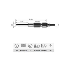 4 Pcs Heater Glow Plugs Intended For RENAULT Master MK2 (2.5 D, 2.8 dTI) 1998-2001 5001848095, 5960K5, 596071 - AUTORCE