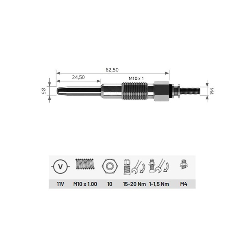 4 Pcs Heater Glow Plugs Intended For RENAULT Master MK2