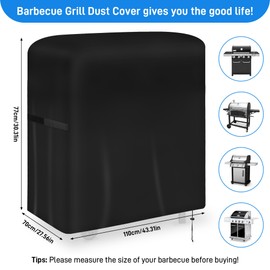 Yimomoyi Waterproof Barbecue Cover, Oxford Heavy Duty 420D Barbecue Cover, Outdoor Large Gas Grill BBQ Protection Windproof, Rip-Proof & Uv Protection(77x70x110cm)