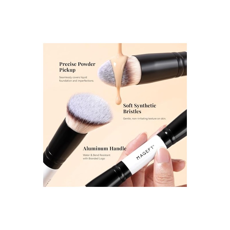 10 Piezas Brochas para Maquillaje Profesional, Brochas de Maquillaje de