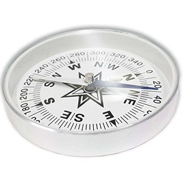 ADROIT 3" Diameter Large Compass | 2.25' Compass Needle for Easy Reading | 0.5' Aluminium Casing w/Dual Color Pointer | Large Compass is Great for Hiking, Camping, Exploring New Trails