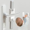 Interior Door Latch Lock | Double Security Handle Lock White (Grey)/Free