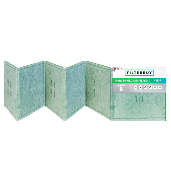 Filterbuy 21x21 Ring Panel Air Filter (6 Link), 3-Ply MERV