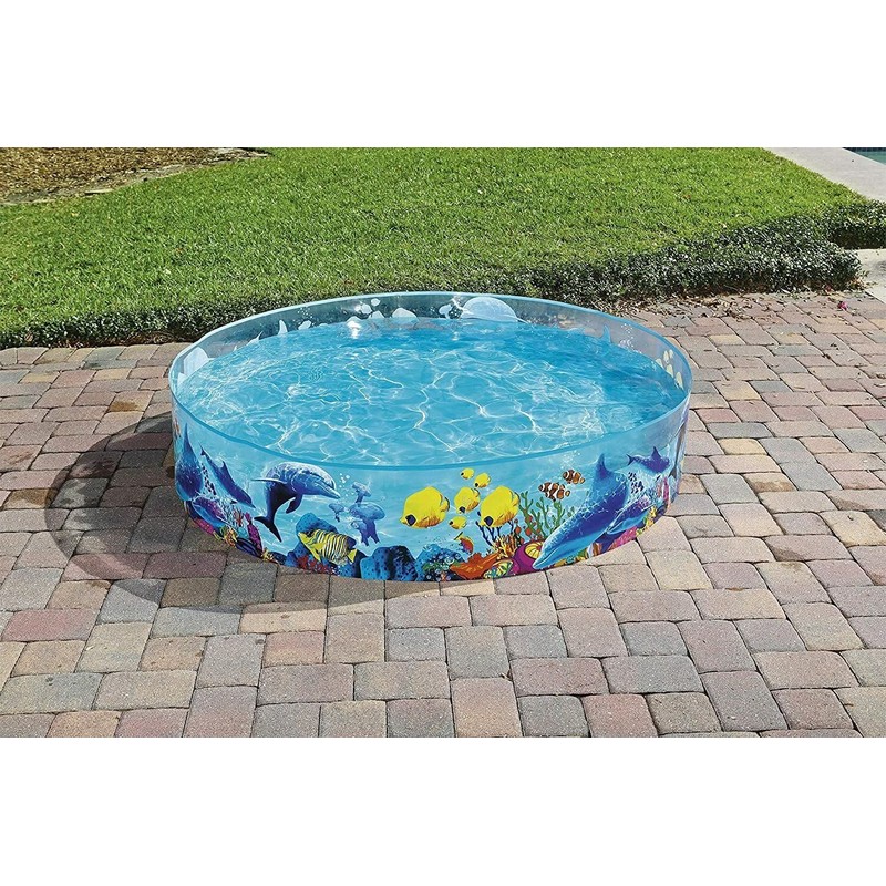 Fill N Fun Kid Kiddie Wading Swimming Snap Pool 72x15
