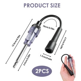 Spark Plug Tester, 2Pcs Ignition Sparks Testers In-Line Ignition Sparks Testers Ignition Coil Tester Engine Ignitions Diagnostic Detector Tool Spark Plug Tester for Automotive Car Lawnmower