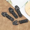 LT Easiyl 4 Pairs Black Metal Leather Clasp Fasteners PU