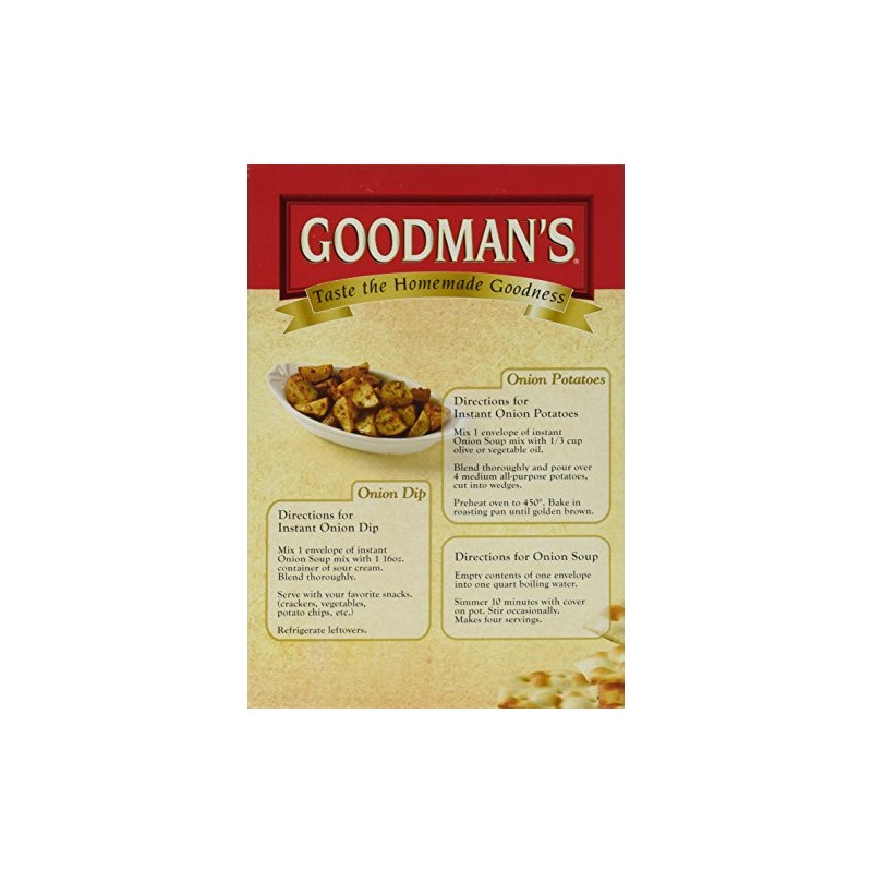 Goodman's Onion Soup & Dip Mix, 2.75-ounce Pouch (Pack of