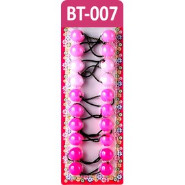 Tara Girls Twinbead Bubble Ball Ponytail Elastics 10 Pieces Selection (BT22)