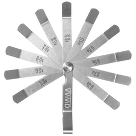 VViViD 12 Blade Steel Tappet Gauge 4 Inch Blades Dual Marked Metric and Imperial Measuring Valve Feeler