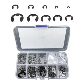 120 Pcs E-Type Snap Rings M1.5-M10 Manganese Steel Repair Parts Fastening Snap Rings E-Type Retaining Rings Durable Oil Resistant