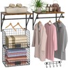 Laundry Room Shelves Wall Mounted with Wire Baskets, Over the