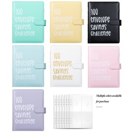 100 sobres de ahorro de dinero, carpeta de desafíos, sobres de dinero en efectivo, libro que te dice la manera de ahorrar $5,050