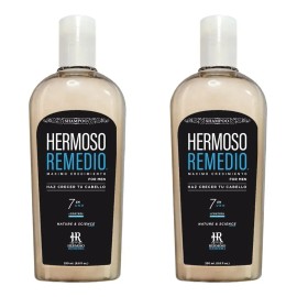Pack Shampoo Hermoso Remedio ® Anticaida Crecimiento Acelerado Anticaspa Reparador Hidratante Para Hombre 250ml Por 2 Unidades