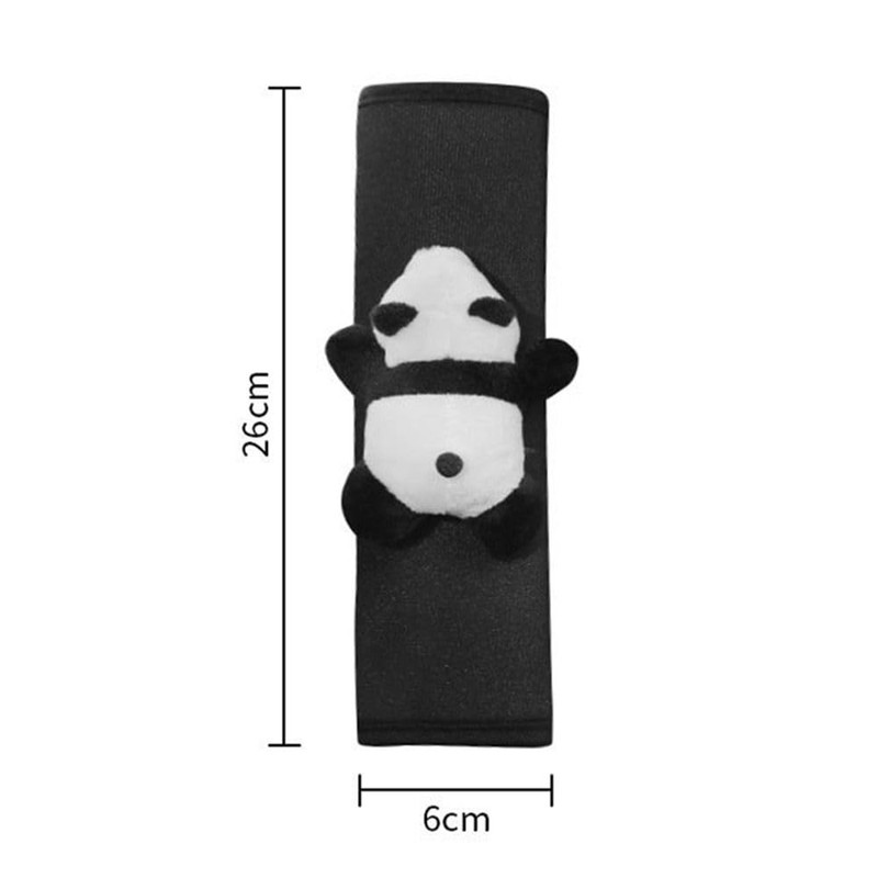 Qicarkey 2 Pcs Seat Belt Shoulder Pad for Car Panda