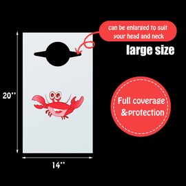 Geyoga 30 Pieces Bibs Bulk 23 Inch Crawfish Boil Seafood Party Supplies Disposable Plastic Funny Bibs for Adult Size(Lobster, Crab)