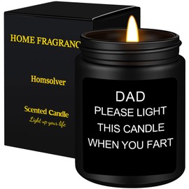 Homsolver Gifts for Dad, Fathers Day Christmas Birthday Dad Gifts from Daughter Son - Sandalwood Scented Candle (7OZ)