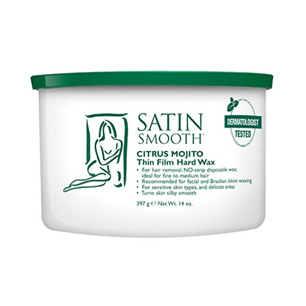 Satin Smooth Citrus Mojito Thin Film Hard Wax (Strip-less) 400g (14 oz) Can