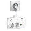 Double Plug for Socket, Power Strip, 2-Way Individually Switchable, Distribution