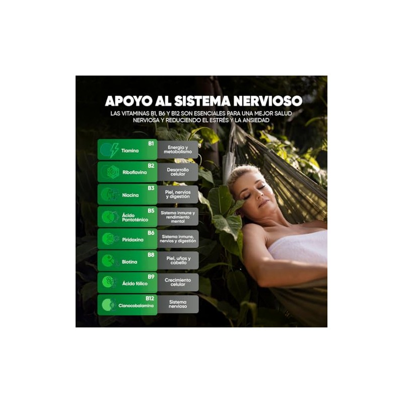 Complejo B Formula Avanzada 30 Capsulas Vitamina B12, B1, B2,