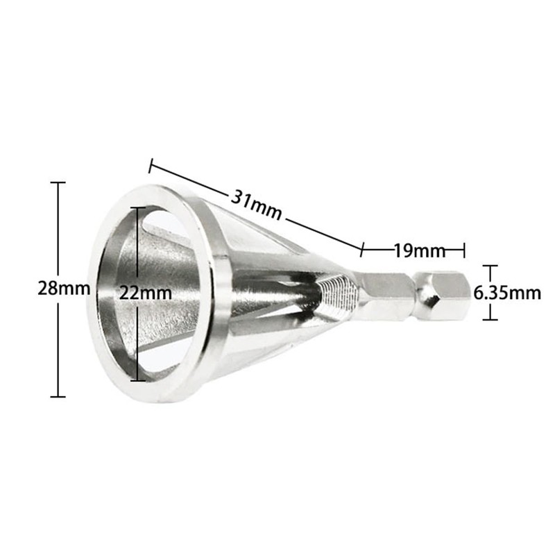 ZONADAH Chamfer Drill Bit Deburring External Chamfer Tool Stainless Steel