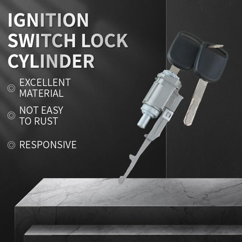 Ignition switch lock cylinder with key, Compatible with Honda Accord,