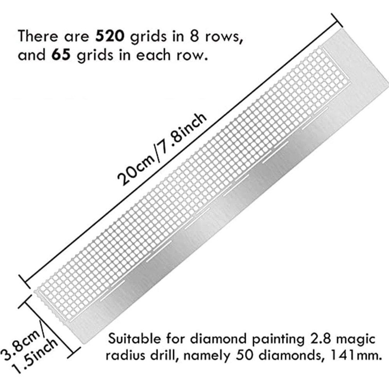 5D Diamond Painting Mesh Ruler Cross Stitch Steel Ruler DIY