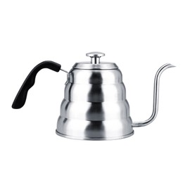 Tetera con termómetro, acero inoxidable 304 Vierta sobre café Tetera de cuello de cisne Tetera Tetera de café Herramientas(1.2L)