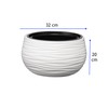 MELTOM Hanging Basket Flower Pot Removable Insert Round Waves 3D