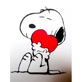 Snoopy Heart Charlie Brown Paper Die Cut Cardstock Scrapbook Embellishement