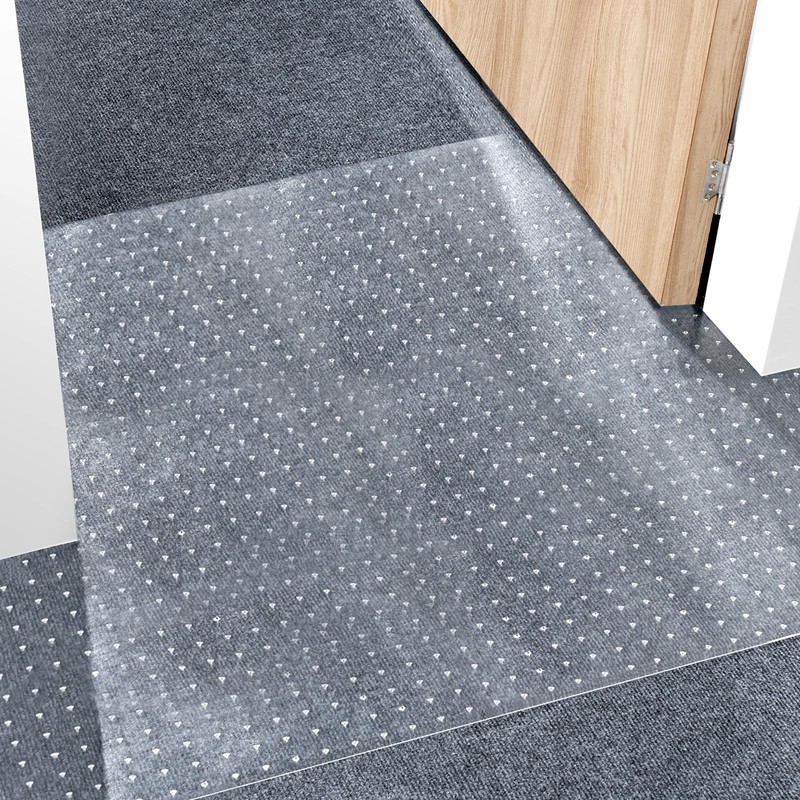 Carpet Protector for Pets, Transparent Non-slip Doorway Plastic Guard Carpet,