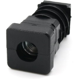 Design61 4 x Threaded Plugs Square Tube Plugs 20 x 20 mm 1.5-2 mm with M10 Internal Thread