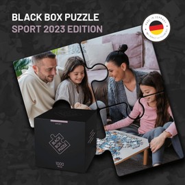 Black Box Puzzle 1000 Pieces, Blackbox Puzzle with Surprise Motif without Template, Impossible Puzzle Heavy for Adults and Children from 14 Years, Puzzle Box Sport 2023 Edition