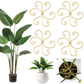 Plant Stem Supports for Indoor Plants, Durable Iron Monstera Plant Support, Plant Stabilizer and Holders - 4 Pack
