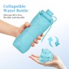 YCT Collapsible Silicone Travel Water Bottle 20oz (600ml), Reuseable Leakproof