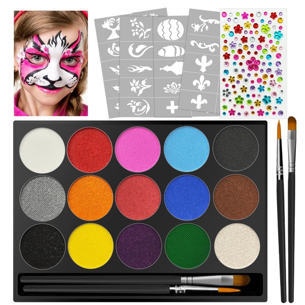 Jsdoin Children's Make-Up Set, Washable 15 Colours Make-Up Colours Makeup