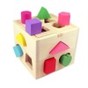 Gearmax Wooden Geometry Toy, Children's Sorting Cube, Educational Toy, Sorting