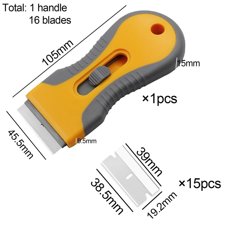 Ceramic Hob Scraper, 1 Piece Stove Scraper with 15 Blades