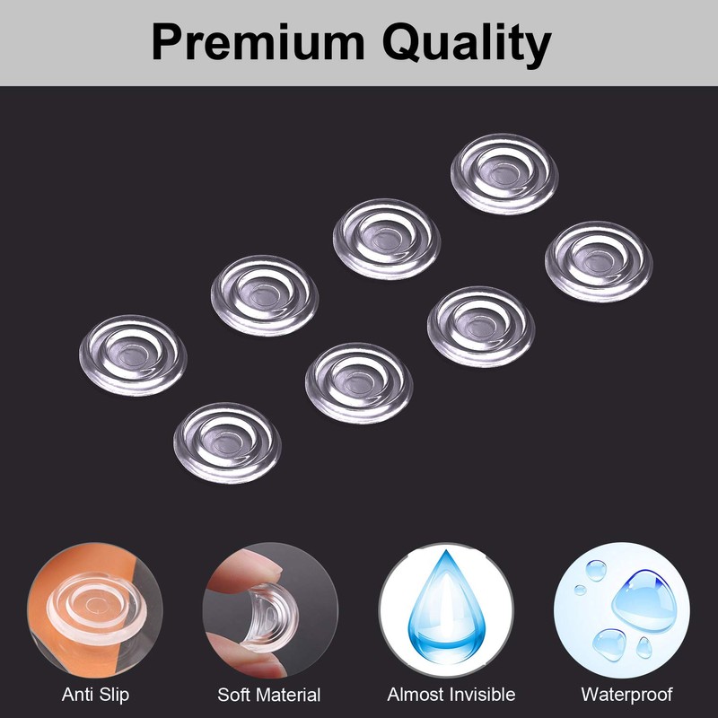 Glass Table Top Bumpers 20PCS 18mm Non Adhesive Medium Rubber