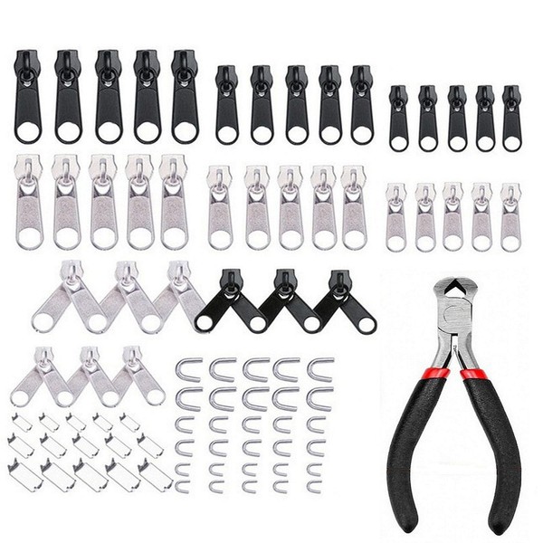 JZK 85PCS 3 Sizes 3 5 8, Zip Repair Kit,