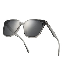 TIJN Retro Square Polarized Sunglasses for Women & Men- Vintage Oversized UV 400 Protection Shades,Large Frame Trendy Sunnies