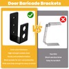 8 Pack Door Barricade Brackets, Heavy Duty 2x4 Door Barricade