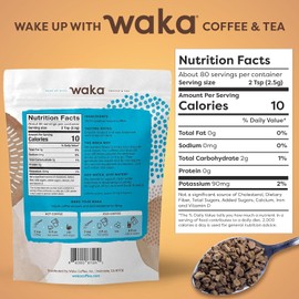 Waka Instant Coffee, Medium Roast - 100% Arabica Colombian Beans, Freeze Dried Granules, No Sugar or Additives - Bulk Bag for Quick Hot and Iced Coffees, Up to 35 Cups (3.5oz)